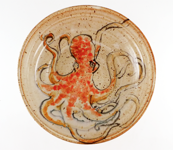 Bowl with Octopus Design by Frank Gosar